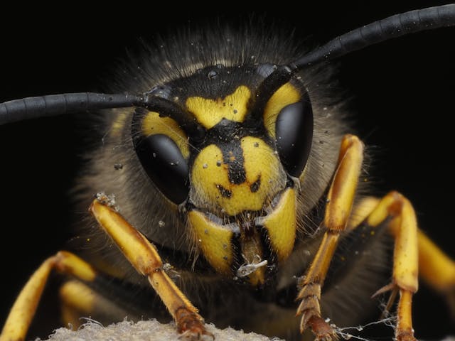 Close up of a wasp